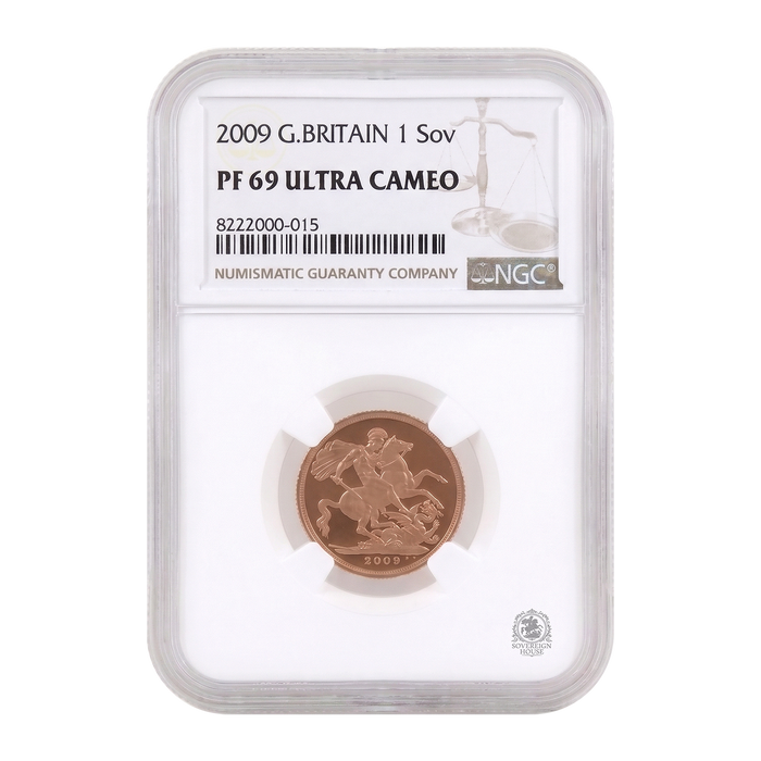 NGC PF69 Ultra Cameo 2009 Full Sovereign - Proof Gold Coin