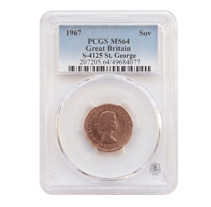 PCGS MS64 1967 Full Sovereign - Gold Coin