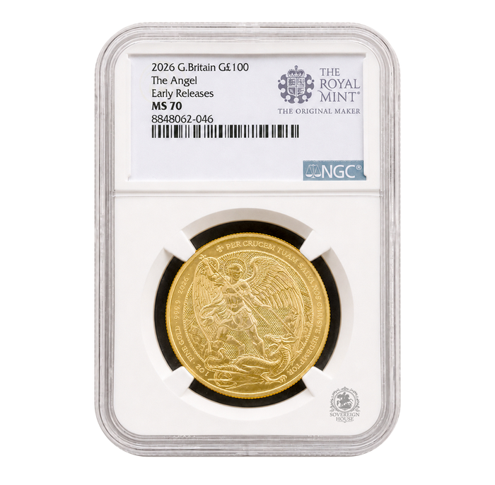 NGC MS70 2026 Early Releases 1oz £100 The Angel - Gold Coin