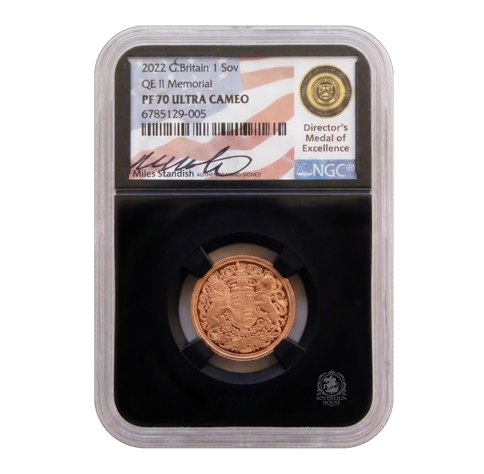 NGC PF70 2022 Queen Elizabeth II Memorial Sovereign - Proof Gold Coin