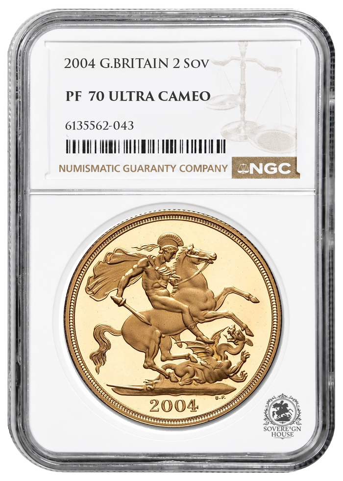 NGC PF70 2004 Ultra Cameo £2 Double Sovereign St George - Proof Gold Coin