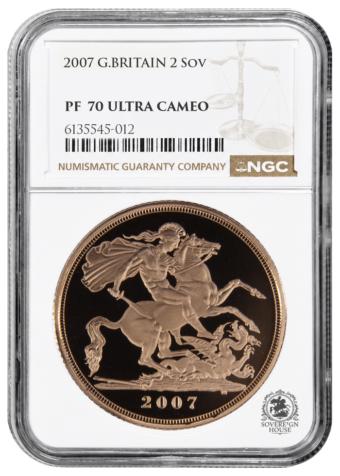 NGC PF70 2007 Ultra Cameo £2 Double Sovereign St George - Proof Gold Coin