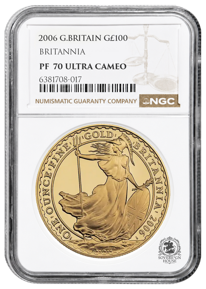 NGC PF69 2006 Ultra Cameo 1oz £100 Britannia - Proof Gold Coin