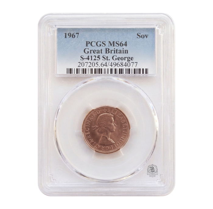 PCGS MS64 1967 Full Sovereign - Gold Coin