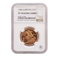 NGC PF70 1988 Double Sovereign - Proof Gold Coin