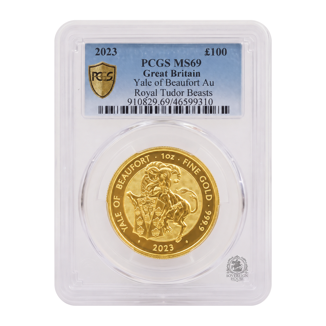 PCGS MS69 2023 Yale of Beaufort 1oz Royal Tudor Beasts - Gold Coin
