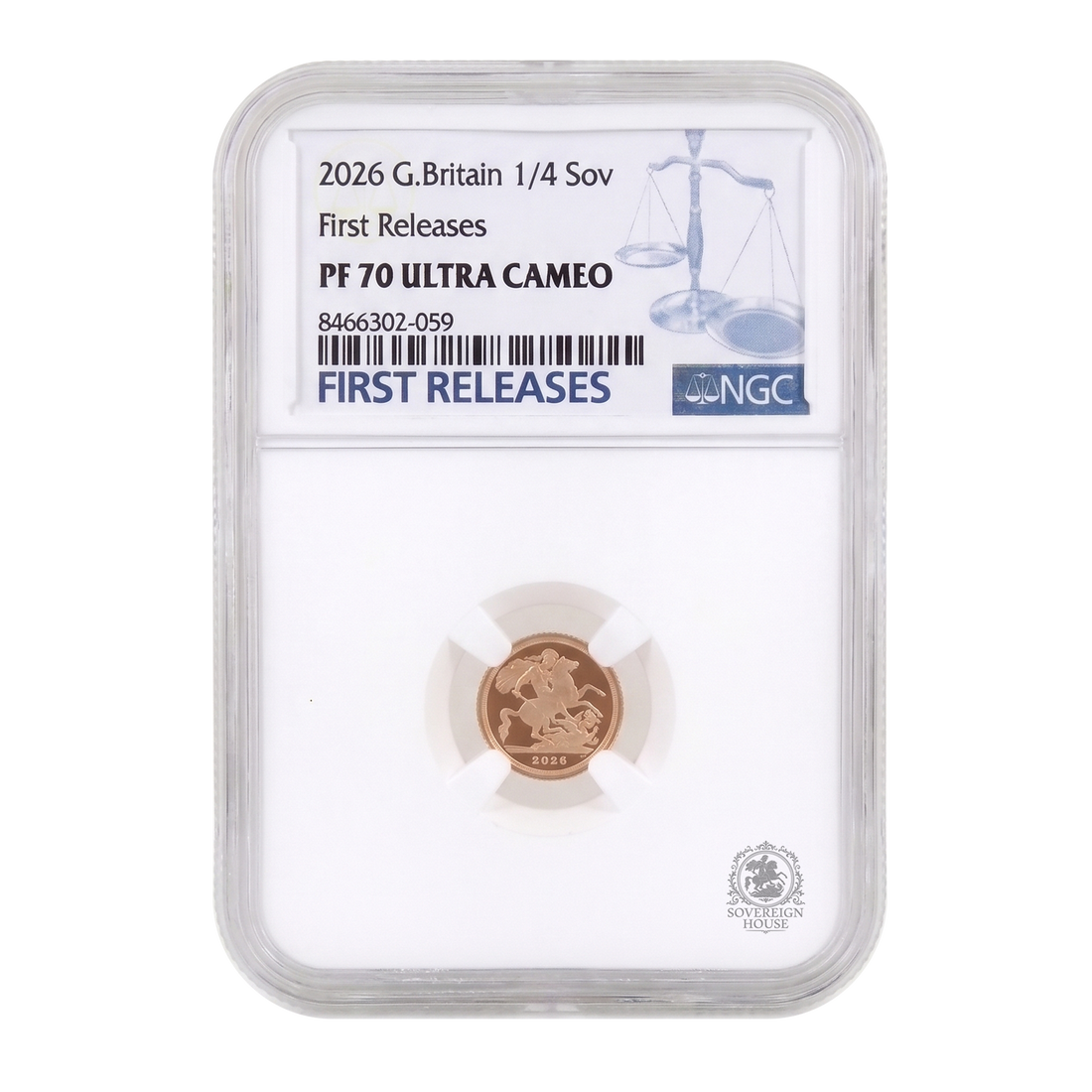 NGC PF70 2026 Quarter Sovereign First Releases Ultra Cameo - Proof Gold Coin