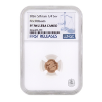 NGC PF70 2026 Quarter Sovereign First Releases Ultra Cameo - Proof Gold Coin