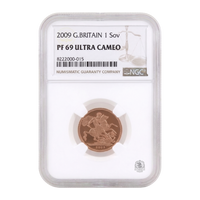 NGC PF69 Ultra Cameo 2009 Full Sovereign - Proof Gold Coin