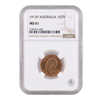 NGC MS61 1913-P King George V Full Sovereign - Proof Gold Coin