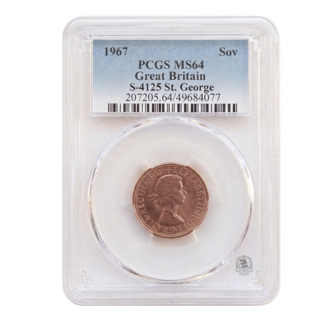 PCGS MS64 1967 Full Sovereign - Gold Coin