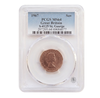 PCGS MS64 1967 Full Sovereign - Gold Coin