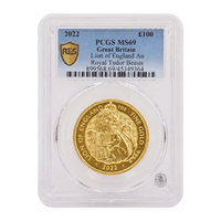 PCGS MS69 2022 1oz Lion of England Tudor Beasts - Proof Gold Coin