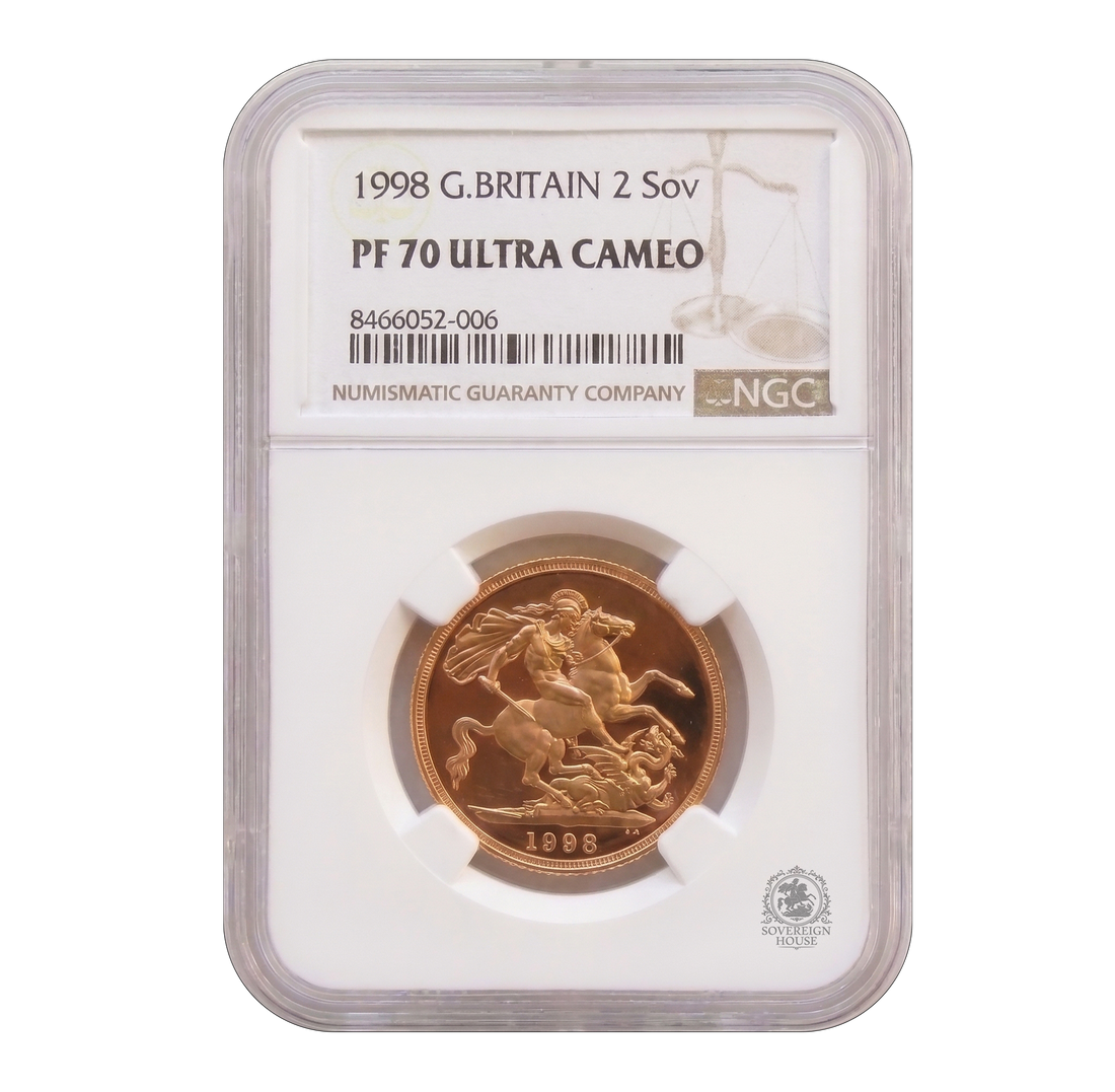 NGC PF70 1998 Double Sovereign - Proof Gold Coin