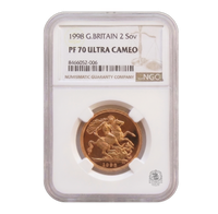 NGC PF70 1998 Double Sovereign - Proof Gold Coin