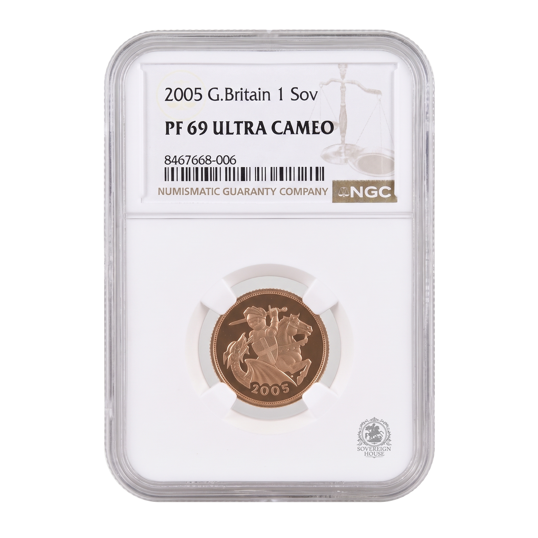 2022 QE II Memorial Full Sovereign NGC PF69 Ultra Cameo - Proof Gold Coin