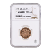 2022 QE II Memorial Full Sovereign NGC PF69 Ultra Cameo - Proof Gold Coin