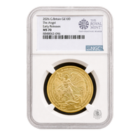 NGC MS70 2026 Early Releases 1oz £100 The Angel - Gold Coin