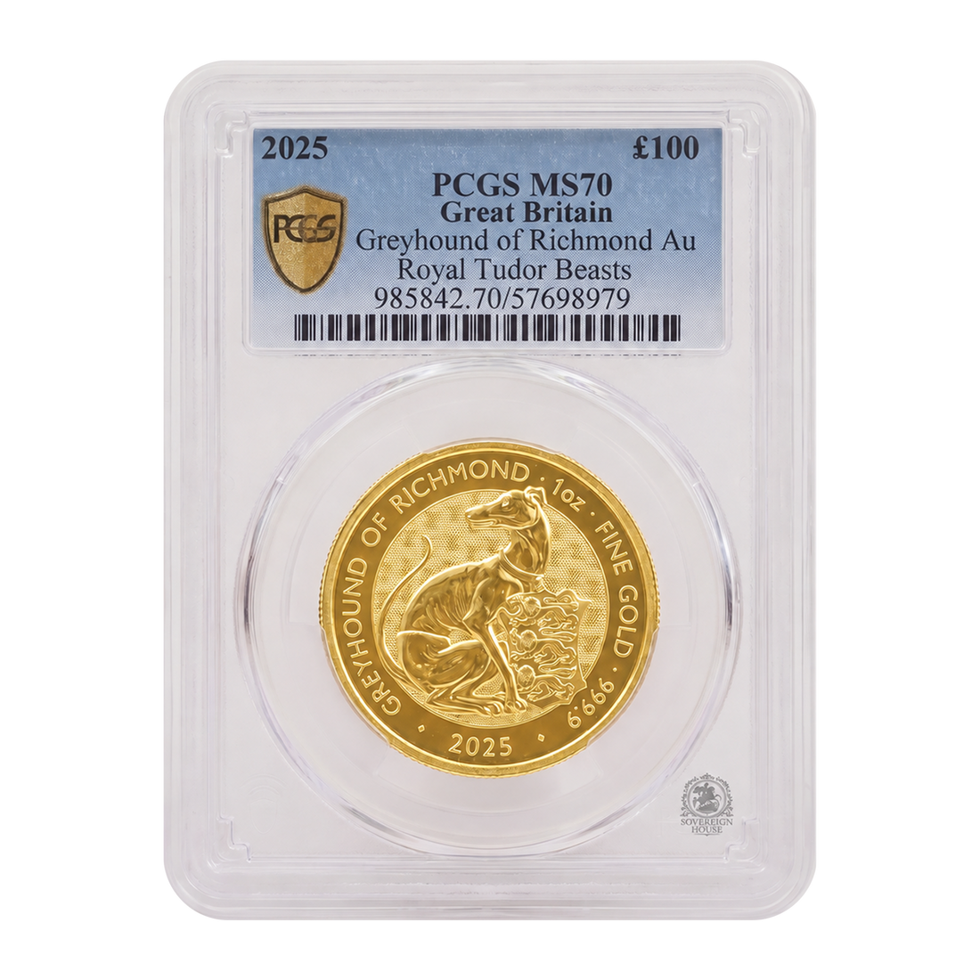 2025 Greyhound of Richmond 1oz PCGS MS70 - Gold Coin