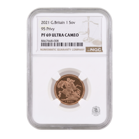 NGC PF69 2021 95 Privy Full Sovereign Ultra Cameo - Proof Gold Coin