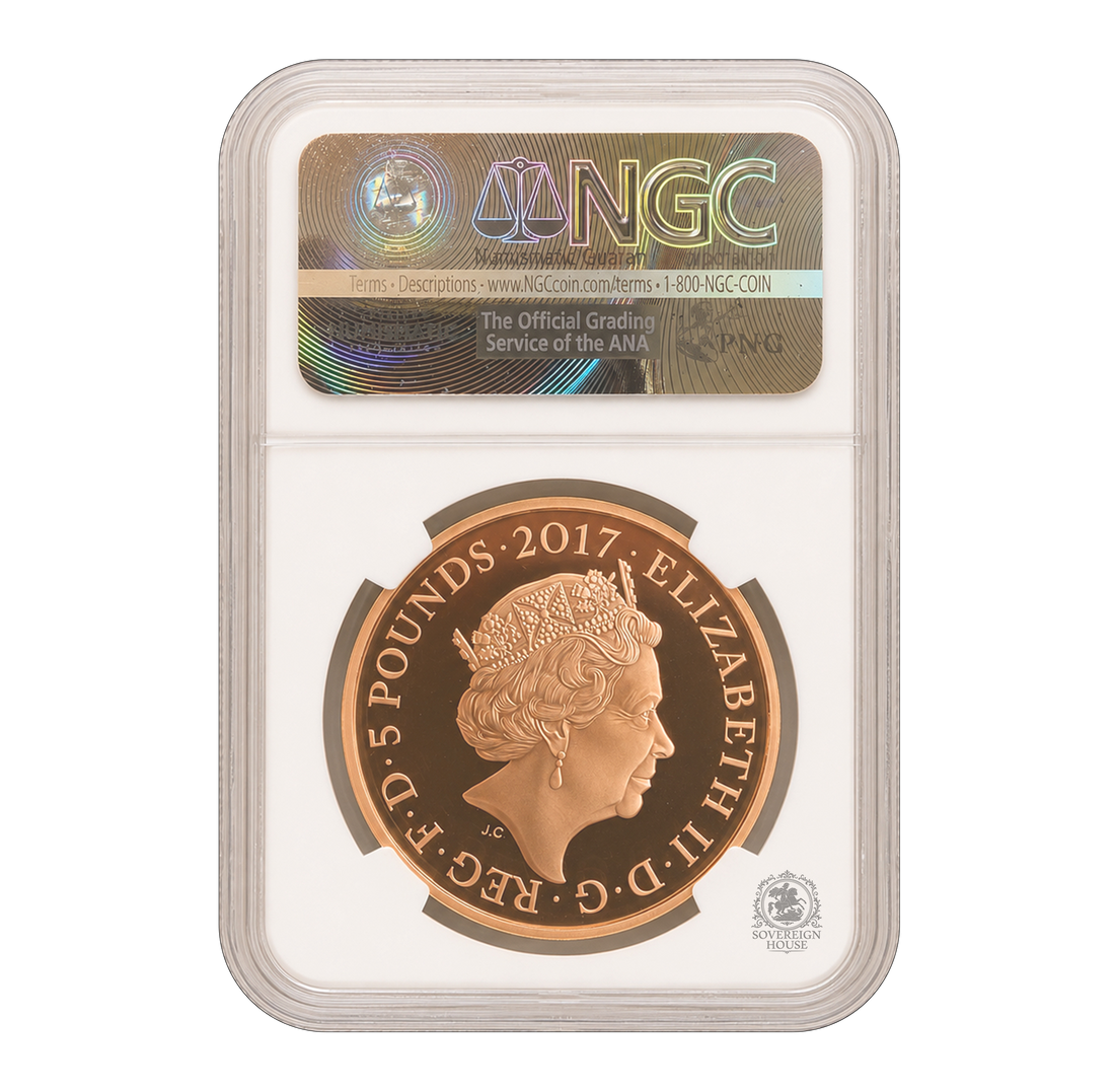 NGC PF70 2017 £5 Prince Philip Celebrating a Life of Service - Proof Gold Coin