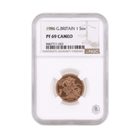 NGC PF69 1986 Full Sovereign Ultra Cameo - Proof Gold Coin