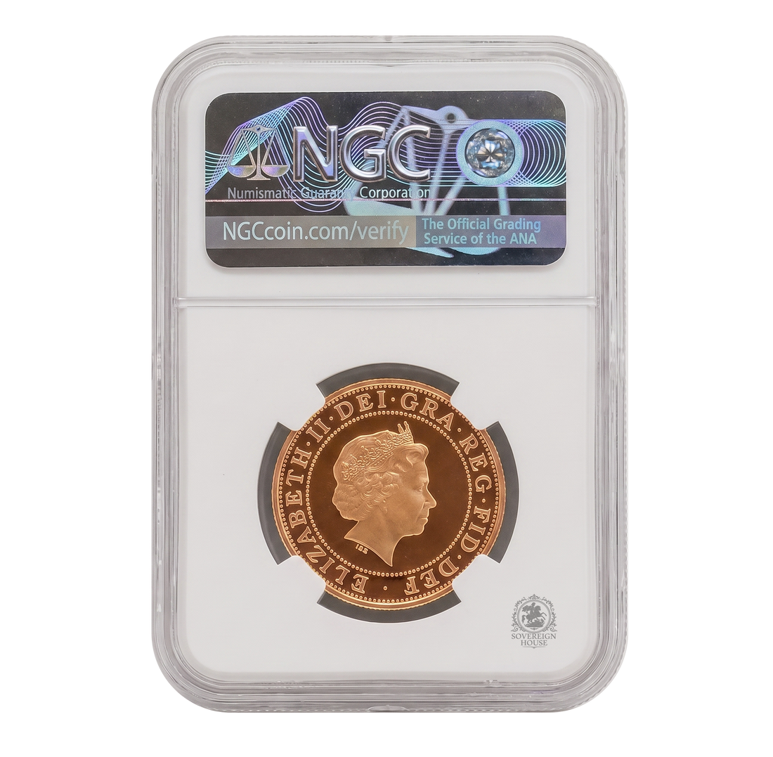 NGC PF70 2001 First Translantic Radio £2 Double Sovereign - Proof Gold Coin