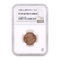 NGC PF69 1988 Full Sovereign Ultra Cameo - Proof Gold Coin