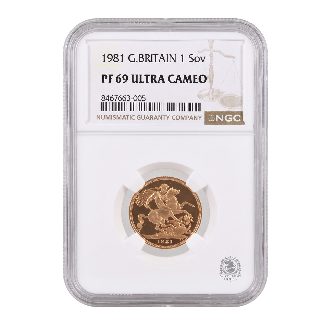 1981 Full Sovereign NGC PF69 Ultra Cameo - Proof Gold Coin