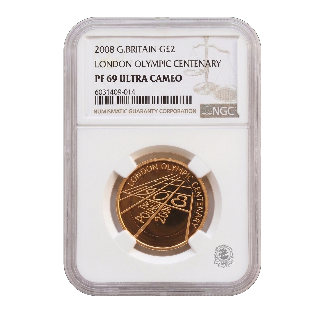 NGC PF69 2008 £2 London Olympic Centenary - Proof Gold Coin