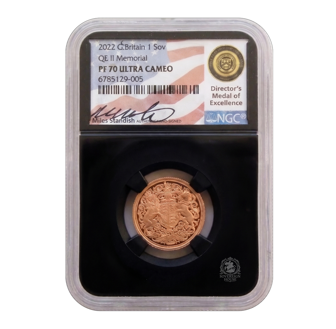 NGC PF70 2022 Queen Elizabeth II Memorial Sovereign - Proof Gold Coin