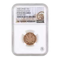 NGC PF70 2022 Platinum Jubilee Full Sovereign Ultra Cameo - Proof Gold Coin