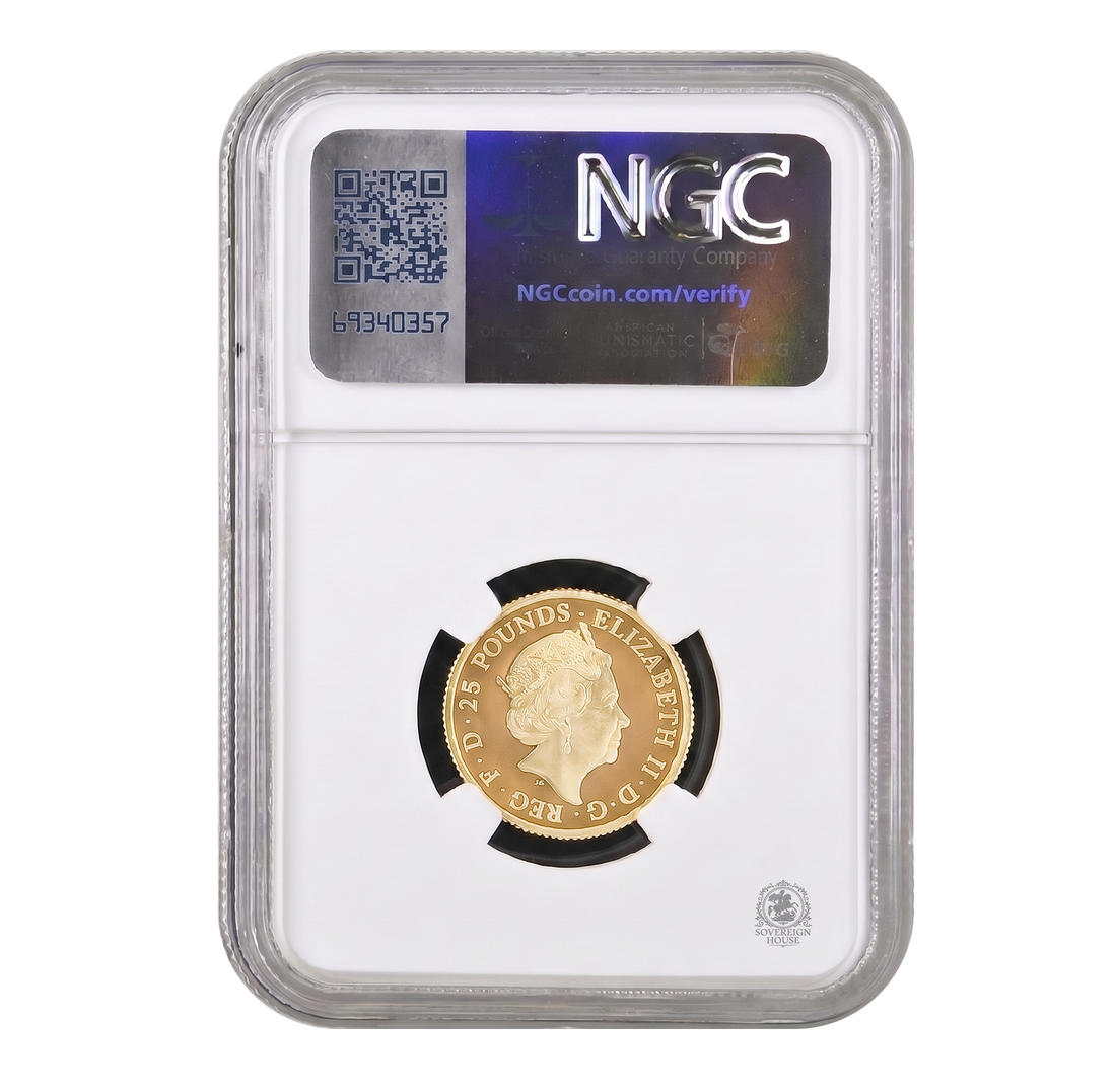 NGC PF69 2019 Ultra Cameo 1/4oz £25 Britannia - Proof Gold Coin