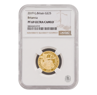 NGC PF69 2019 Ultra Cameo 1/4oz £25 Britannia - Proof Gold Coin