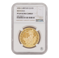 NGC PF69 2006 Ultra Cameo 1oz £100 Britannia - Proof Gold Coin