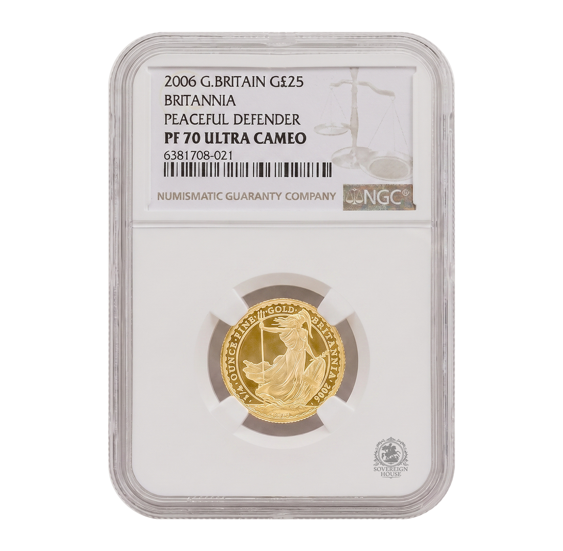 NGC PF70 2006 Ultra Cameo 1/4oz £25 Britannia - Proof Gold Coin