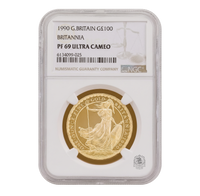 NGC PF69 1990 Ultra Cameo 1oz £100 Britannia - Proof Gold Coin