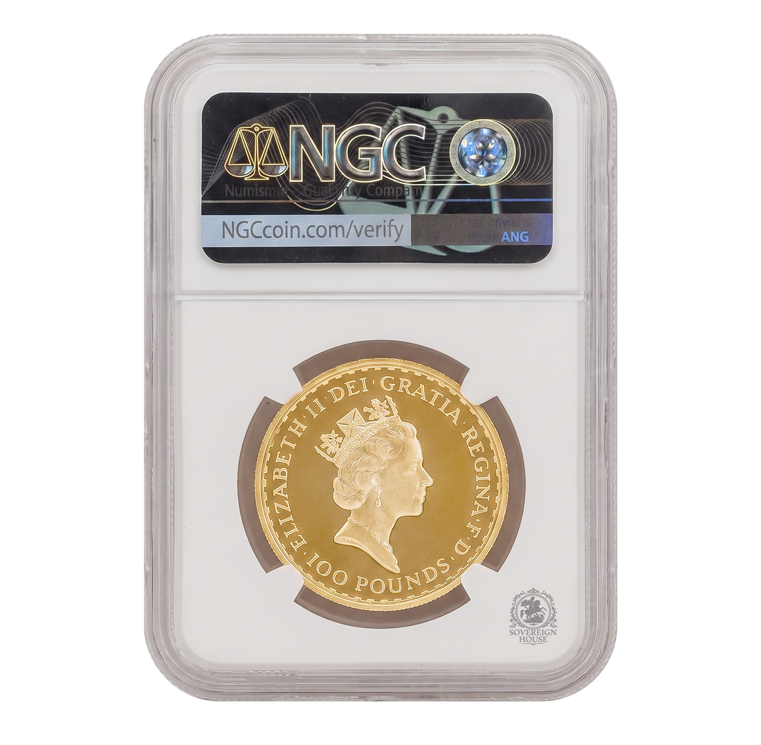 NGC PF69 1990 Ultra Cameo 1oz £100 Britannia - Proof Gold Coin