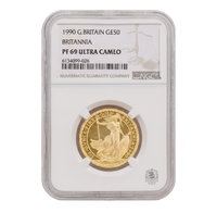 NGC PF69 1990 Ultra Cameo 1/2oz £50 Britannia -  Proof Gold Coin