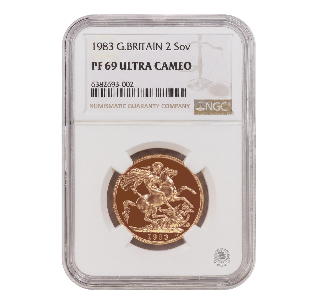 NGC PF69 1983 Ultra Cameo £2 Double Sovereign St George - Proof Gold Coin