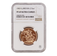 NGC PF69 1983 Ultra Cameo £2 Double Sovereign St George - Proof Gold Coin