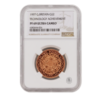 NGC PF69 1997 Technology Achievement £2 Double Sovereign - Proof Gold Coin