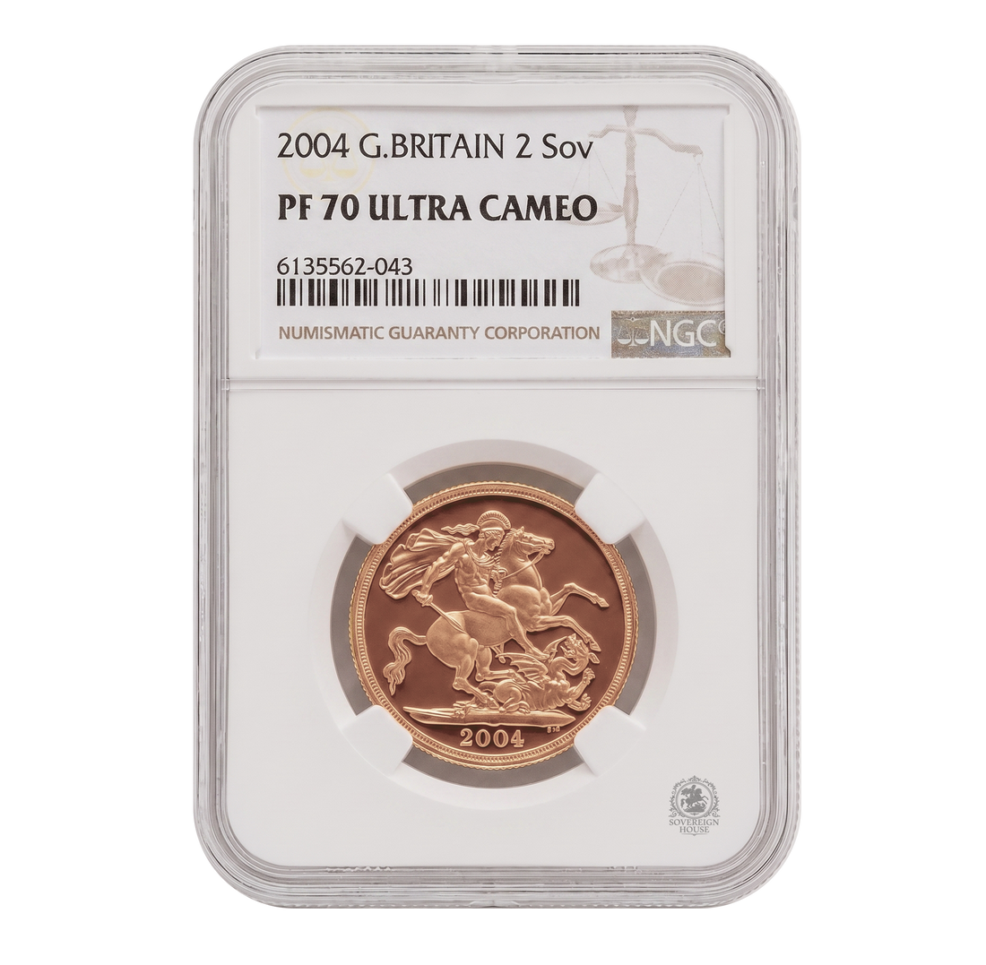 NGC PF70 2004 Ultra Cameo £2 Double Sovereign St George - Proof Gold Coin