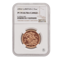 NGC PF70 2004 Ultra Cameo £2 Double Sovereign St George - Proof Gold Coin