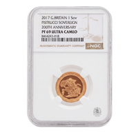 NGC PF69 2017 200th Anniversary Full Sovereign St George - Proof Gold Coin