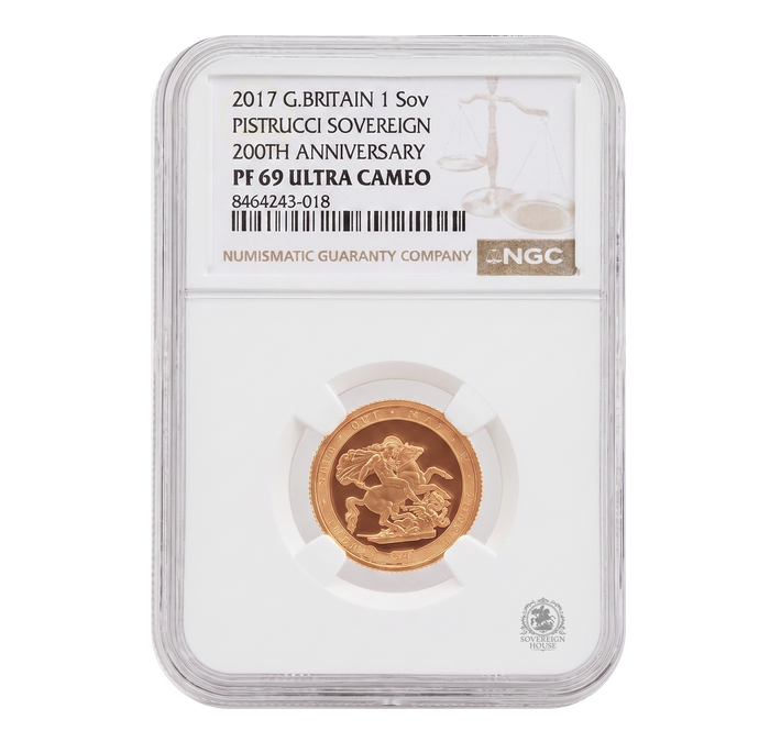 NGC PF69 2017 200th Anniversary Full Sovereign St George - Proof Gold Coin