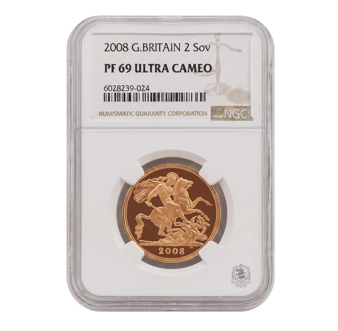 NGC PF69 2009 Ultra Cameo £2 Double Sovereign St George - Proof Gold Coin