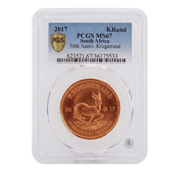 PCGS MS67 2017 1oz South Africa Krugerrand 50th Anniversary - Proof Gold Coin