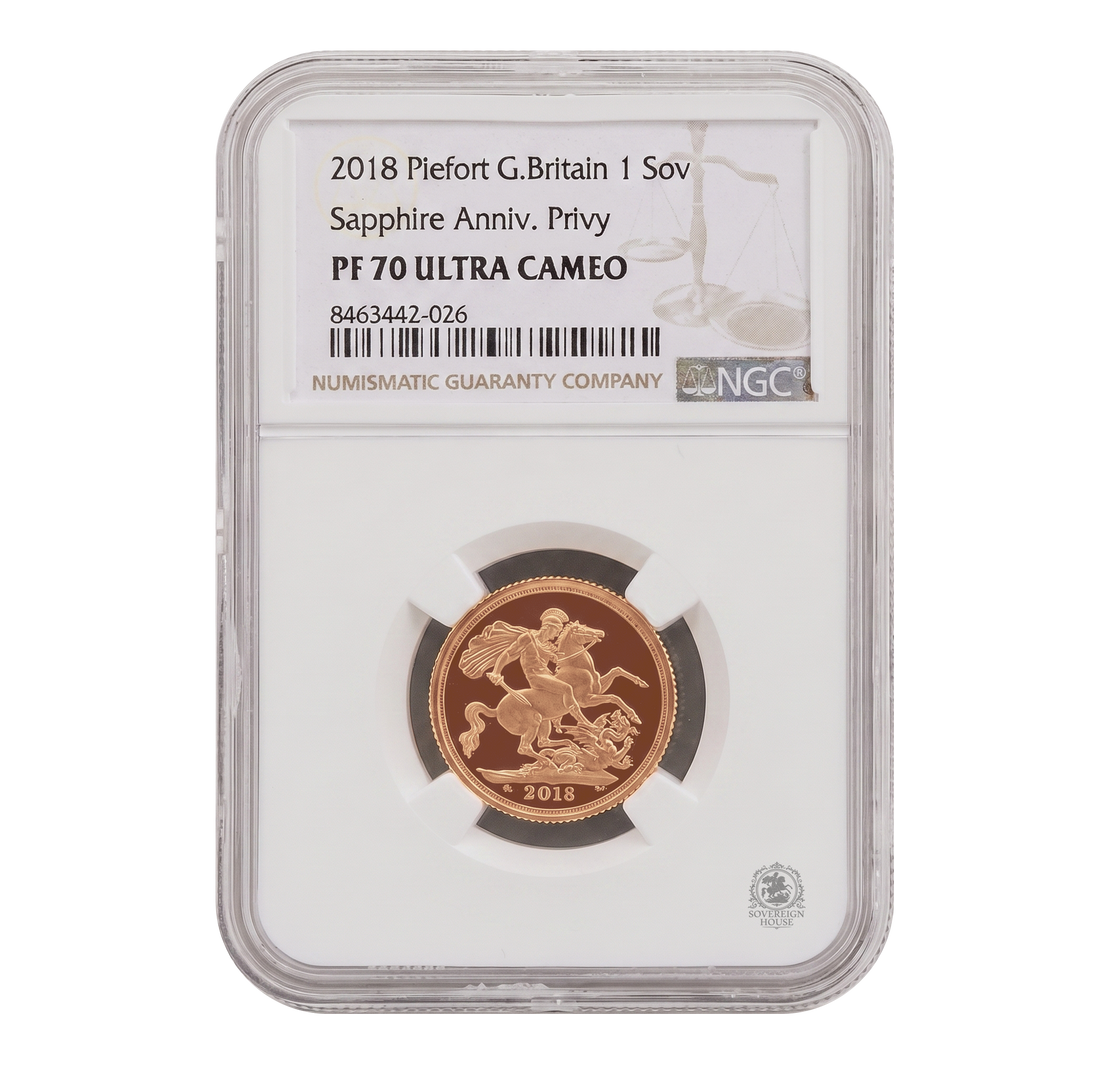 NGC PF70 2018 Piefort Full Sovereign St George - Proof Gold Coin