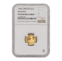 NGC PF69 1990 Ultra Cameo 1/10oz £10 Britannia - Proof Gold Coin